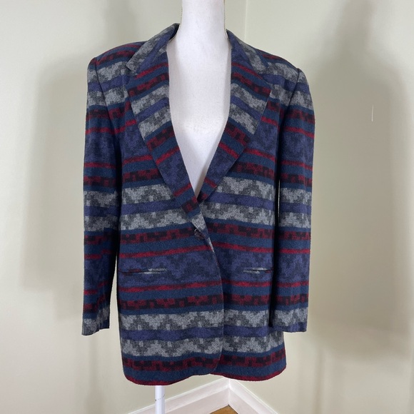 90’s Vintage Wool Western Women's Blazer by Casablanca - Picture 9 of 10